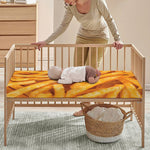 French Fries Print Baby Crib Sheet