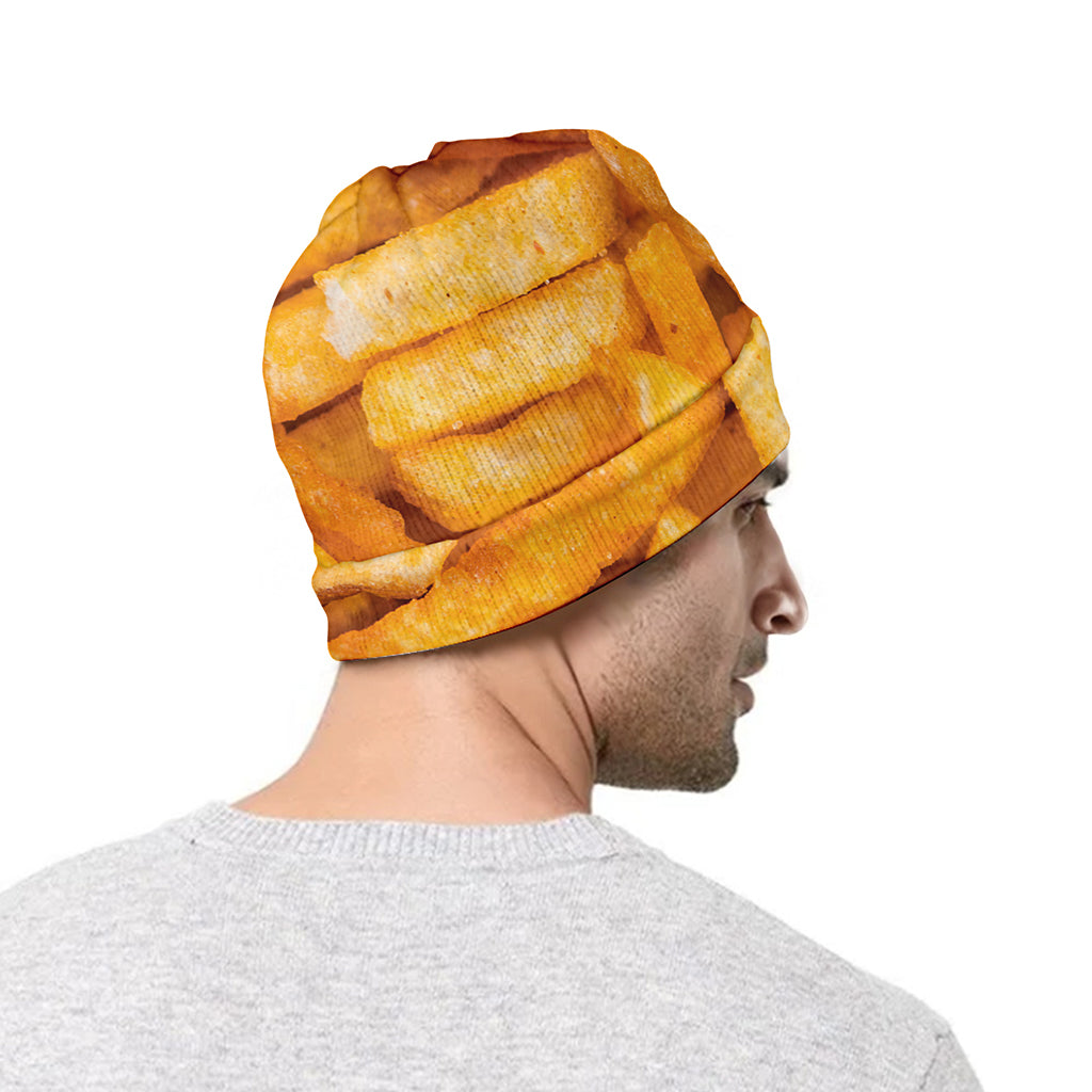 French Fries Print Beanie