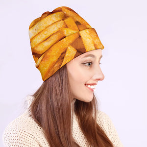 French Fries Print Beanie