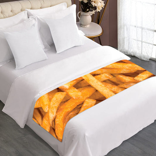 French Fries Print Bed Runner