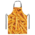 French Fries Print Bib Apron With Pocket