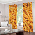 French Fries Print Dimout Grommet Curtains