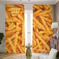 French Fries Print Dimout Pencil Pleat Curtains