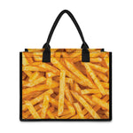 French Fries Print Canvas Tote Bag