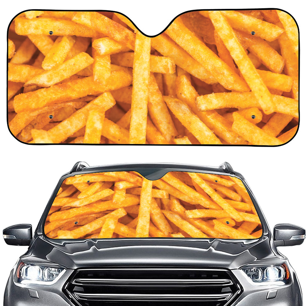 French Fries Print Car Windshield Sun Shade