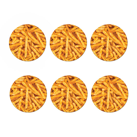 French Fries Print Coaster Set