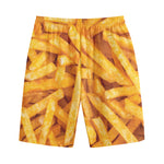 French Fries Print Cotton Shorts