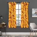 French Fries Print Grommet Curtain Panels