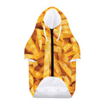 French Fries Print Dog Zip Up Hoodie