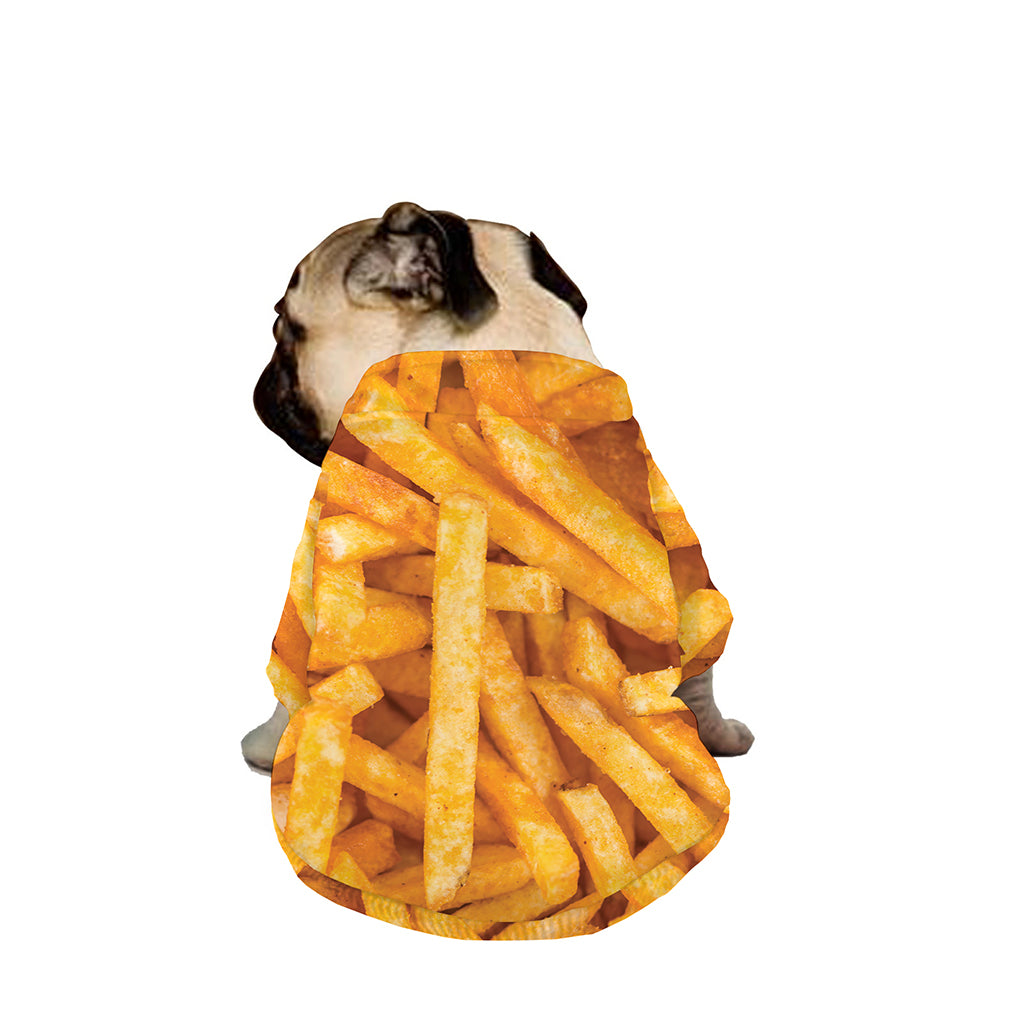 French Fries Print Dog Zip Up Jacket