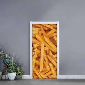 French Fries Print Door Sticker