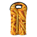 French Fries Print Double Neoprene Wine Tote