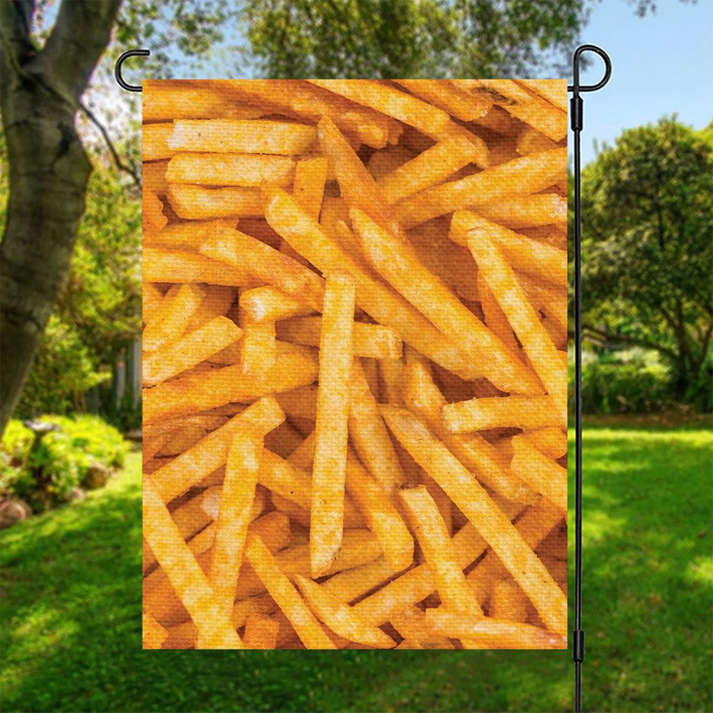 French Fries Print Garden Flag