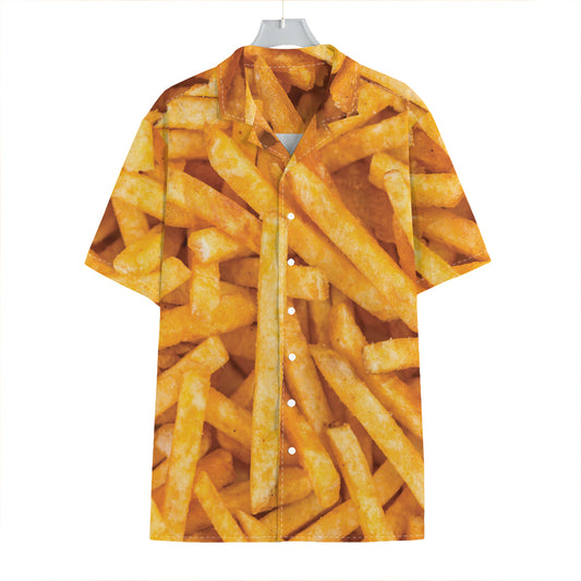 French Fries Print Hawaiian Shirt