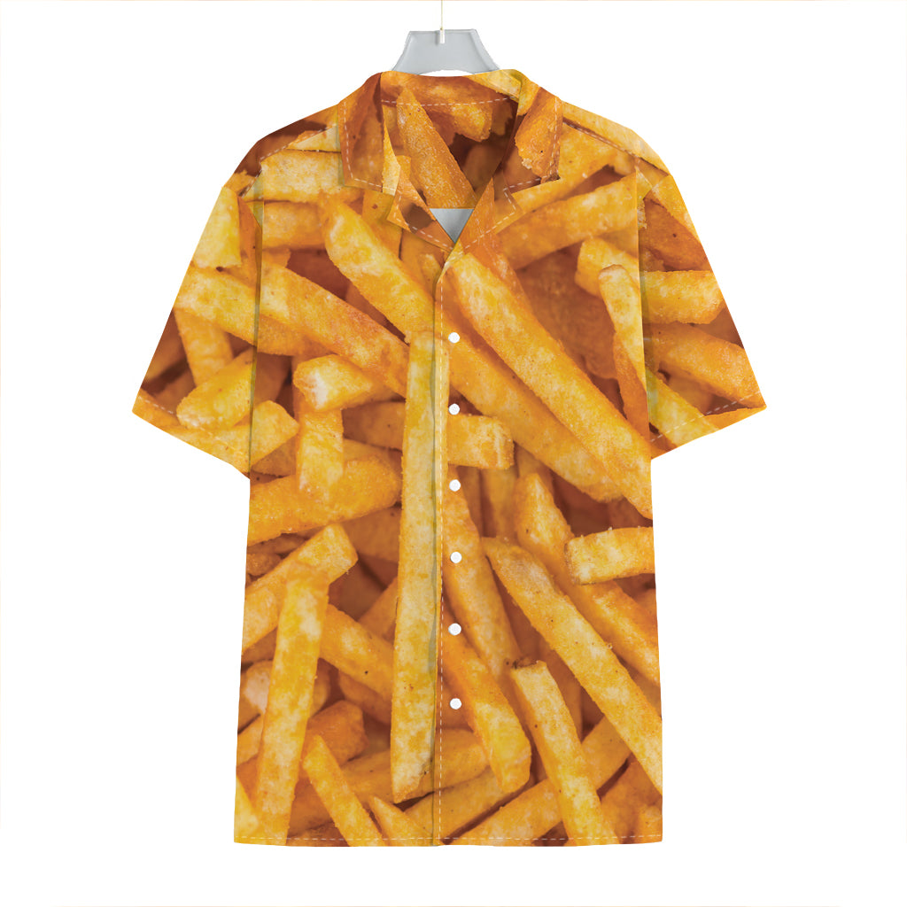 French Fries Print Hawaiian Shirt