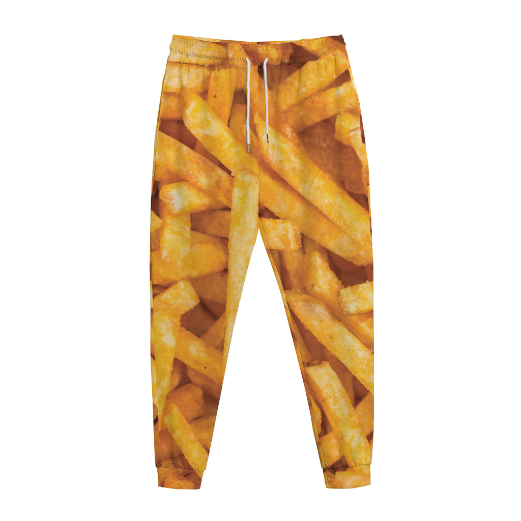 French Fries Print Jogger Pants