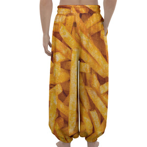 French Fries Print Lantern Pants