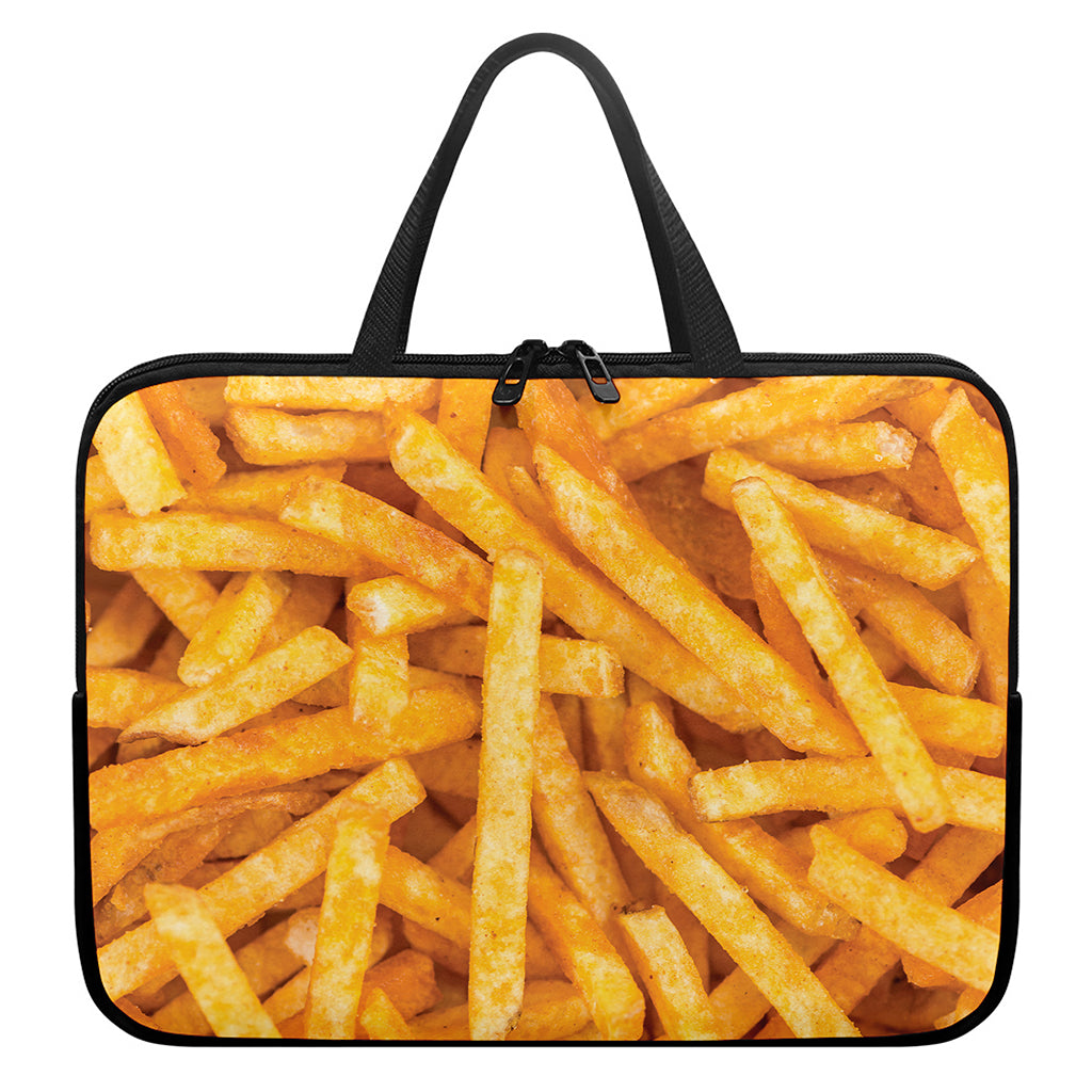 French Fries Print Laptop Sleeve With Handle