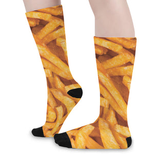 French Fries Print Long Socks