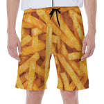 French Fries Print Men's Beach Shorts