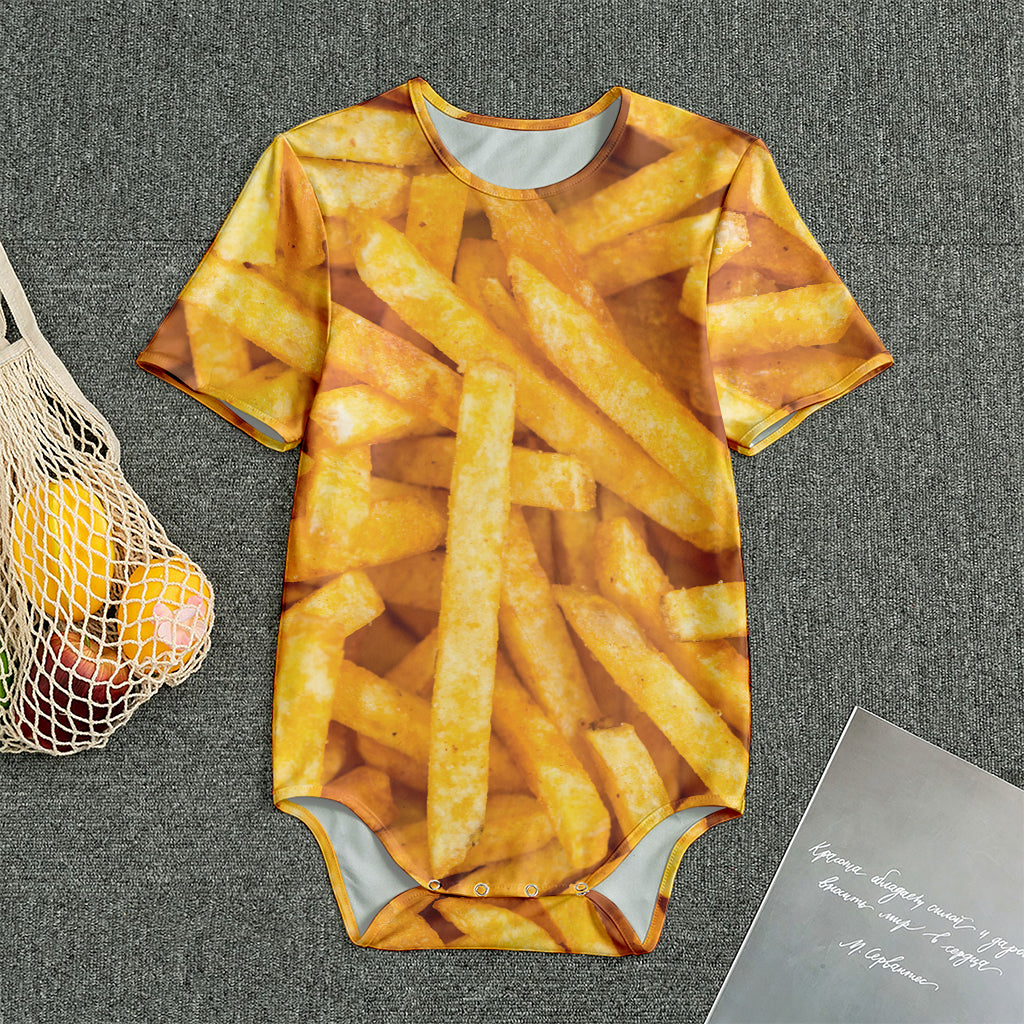 French Fries Print Men's Bodysuit