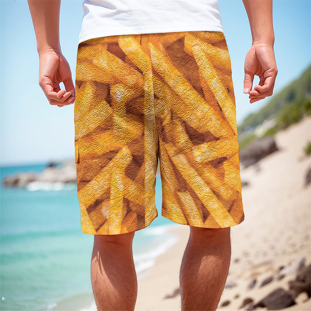 French Fries Print Men's Cargo Shorts