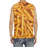 French Fries Print Men's Fitness Tank Top