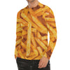 French Fries Print Men's Long Sleeve Rash Guard