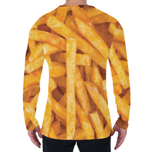 French Fries Print Men's Long Sleeve T-Shirt