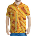 French Fries Print Men's Polo Shirt