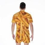 French Fries Print Men's Rompers