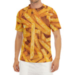 French Fries Print Men's Short Sleeve Rash Guard