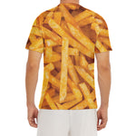 French Fries Print Men's Short Sleeve Rash Guard
