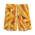French Fries Print Men's Athletic Shorts