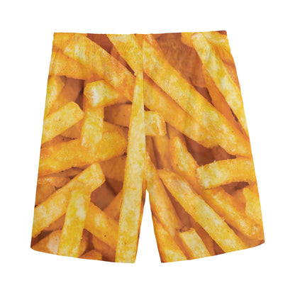 French Fries Print Men's Sports Shorts