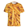 French Fries Print Men's Athletic T-Shirt