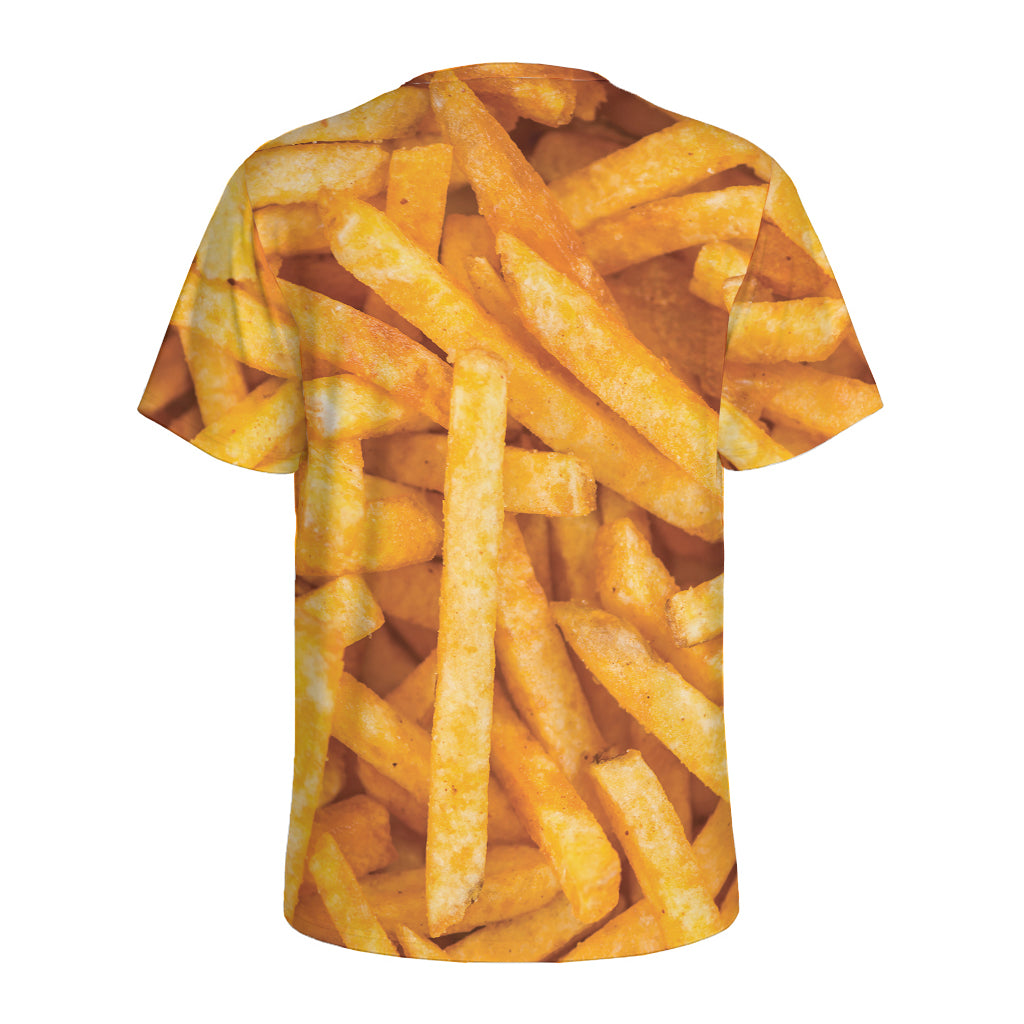 French Fries Print Men's Sports T-Shirt