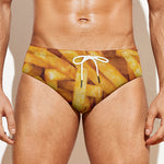 French Fries Print Men's Swim Briefs