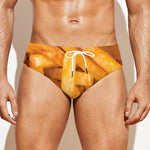 French Fries Print Men's Swim Briefs