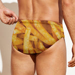 French Fries Print Men's Swim Briefs