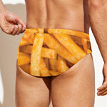 French Fries Print Men's Swim Briefs