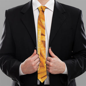 French Fries Print Necktie