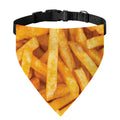 French Fries Print Over The Collar Dog Bandana