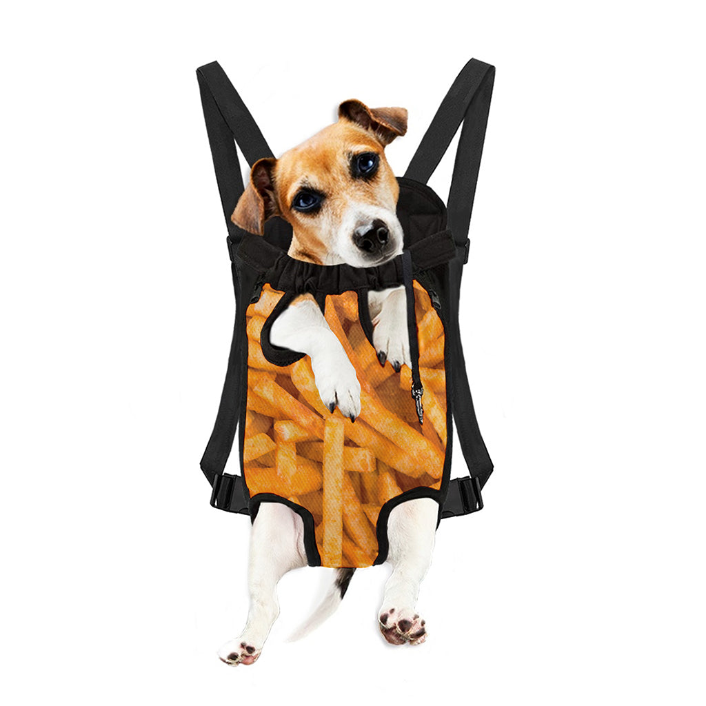 French Fries Print Pet Carrier Backpack