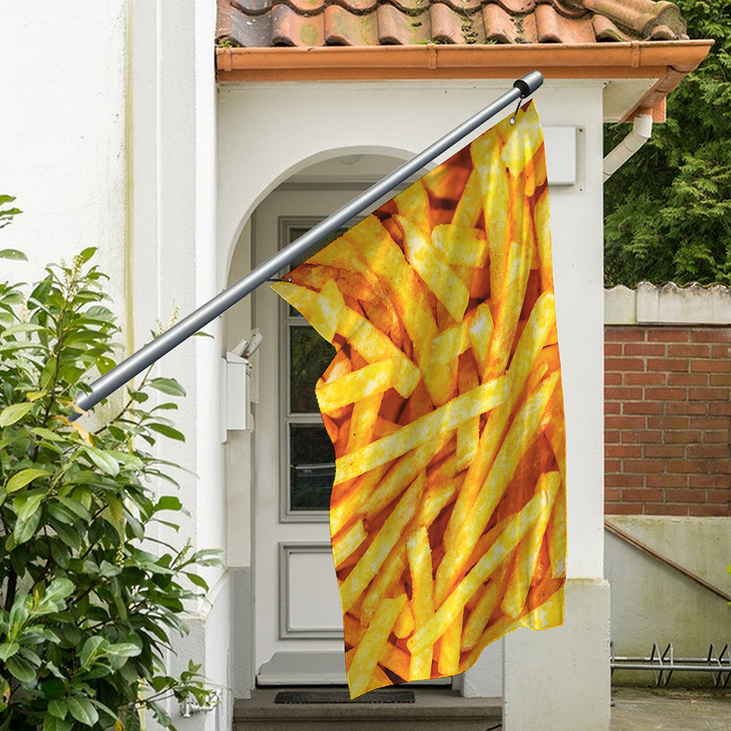French Fries Print Polyester Flag