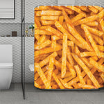 French Fries Print Polyester Shower Curtain
