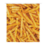 French Fries Print Polyester Shower Curtain