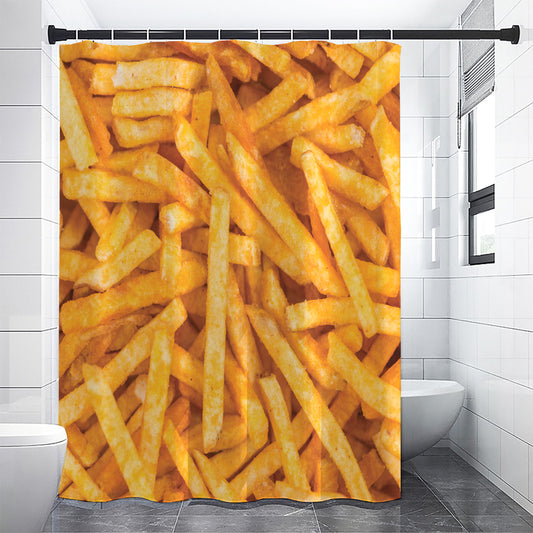 French Fries Print Premium Shower Curtain