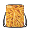 French Fries Print Rectangular Crossbody Bag