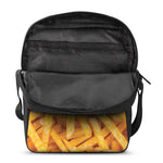 French Fries Print Rectangular Crossbody Bag